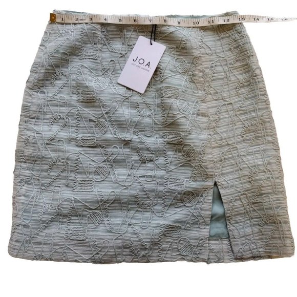 Just One Answer Skirt Womens XS Mini Front Side Slit Embroidered - Picture 3 of 16